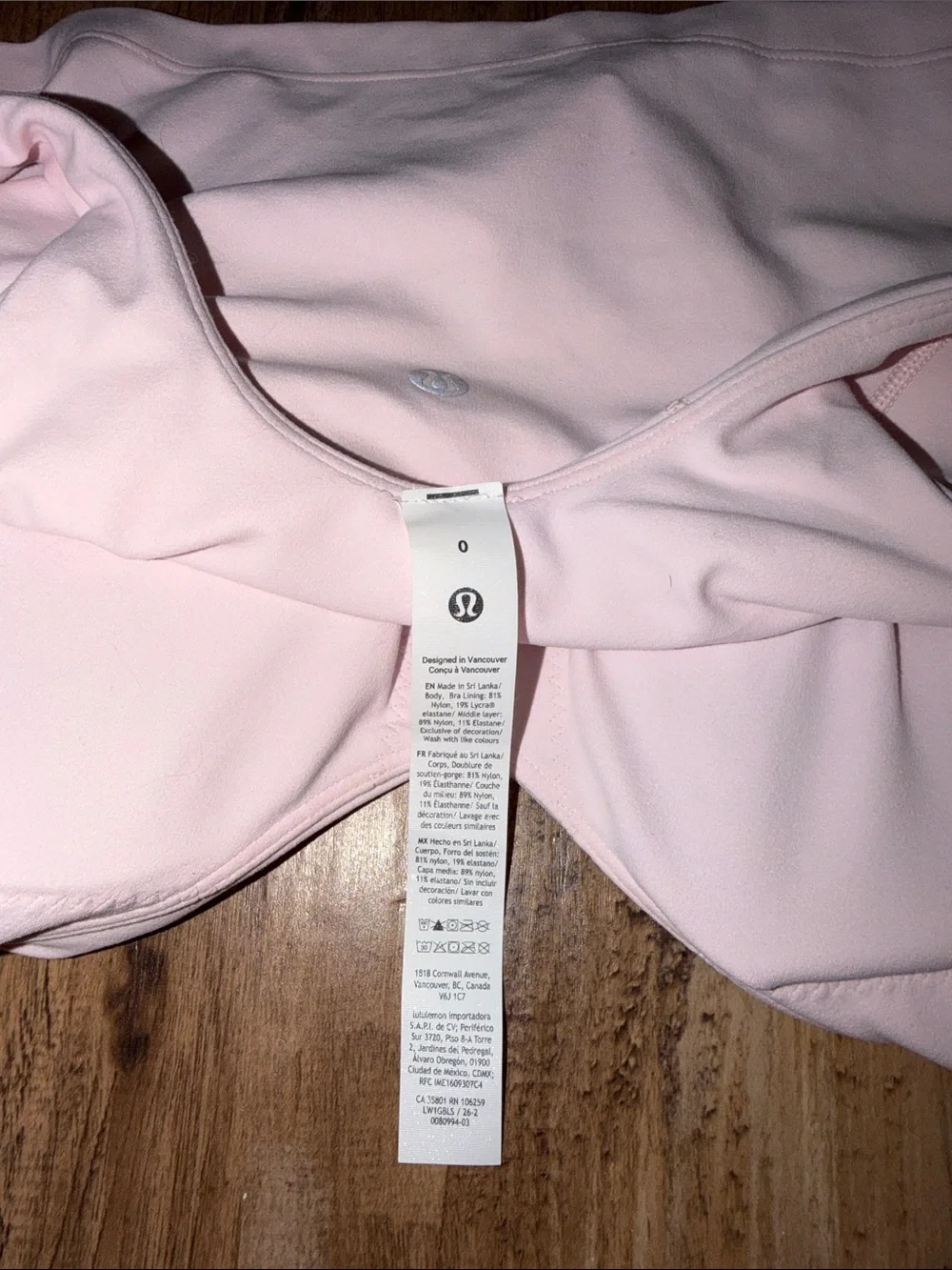Lululemon light baby pink matching set